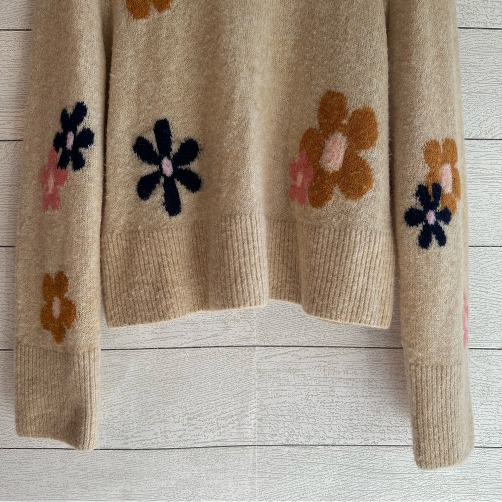 RAILS CONNIE ANISE CREW NECK WOOL BLEND SWEATER JEWEL FLORAL MEDIUM - Picture 7 of 13